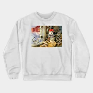 “In the Woodshed” by Jenny Nystrom Crewneck Sweatshirt